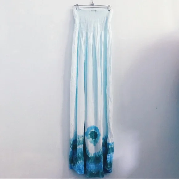 Tiare Hawaii Turquoise Tie Dye Maxi Dress - Picture 2 of 5